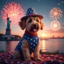 ai fourth of july pet photo